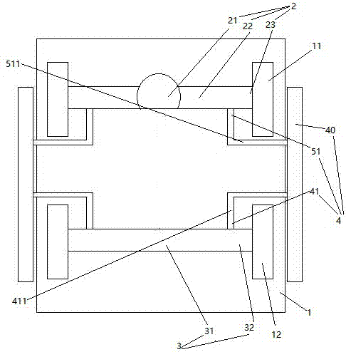 Side-impact energy-absorbing type car crane span structure assmebly