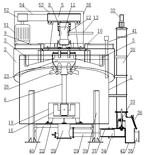 Pneumatic flotation machine with mechanical stirring