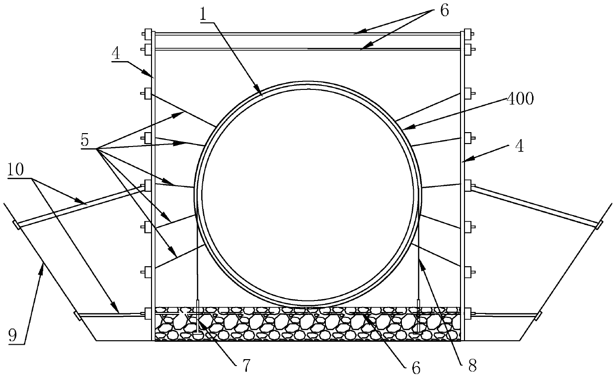 One-time pouring large-caliber steel pipe concrete encapsulating method