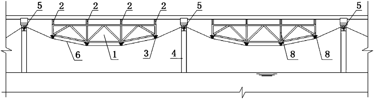 Variable height cable-truss bridge reinforcement structure system