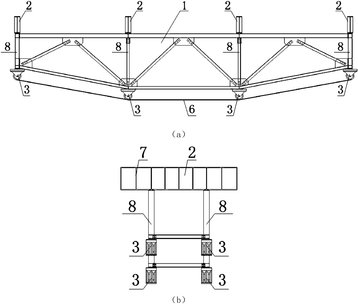 Variable height cable-truss bridge reinforcement structure system