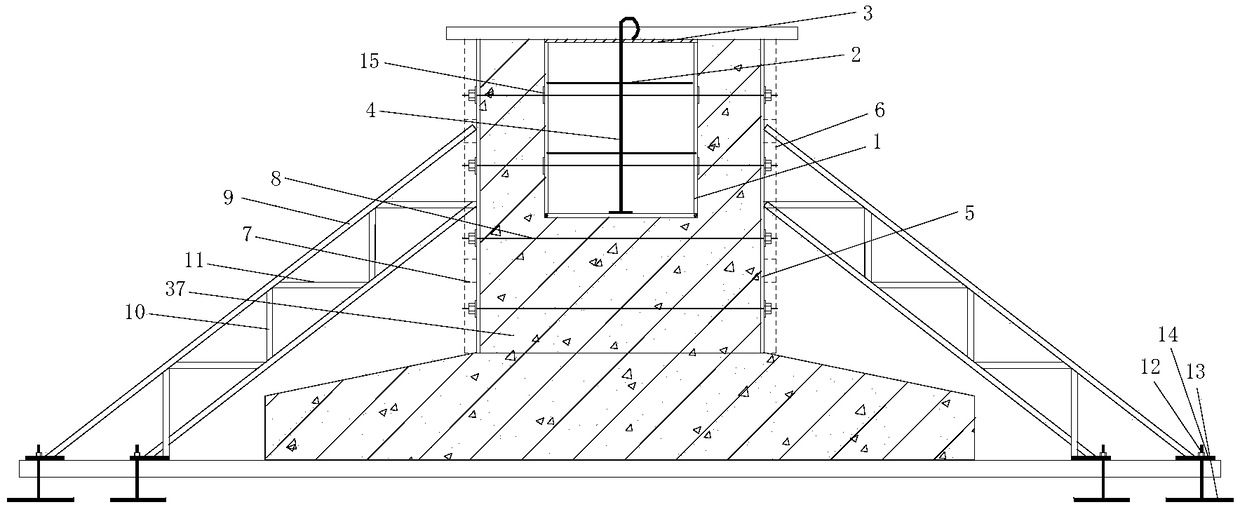 Plug-in concrete filled steel tubular column and construction method