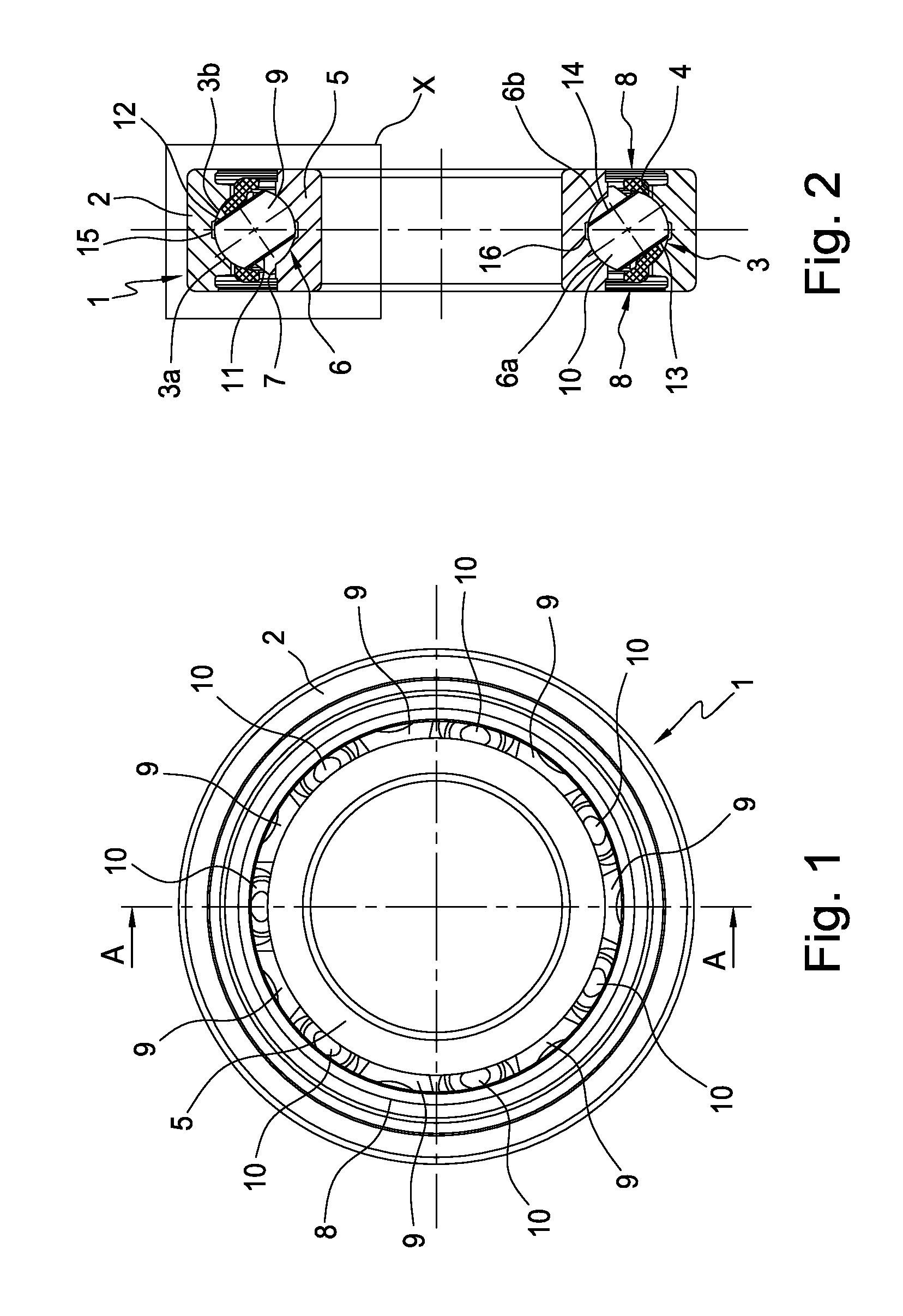 Ball roller bearing, in particular for absorbing combined radial and axial loads