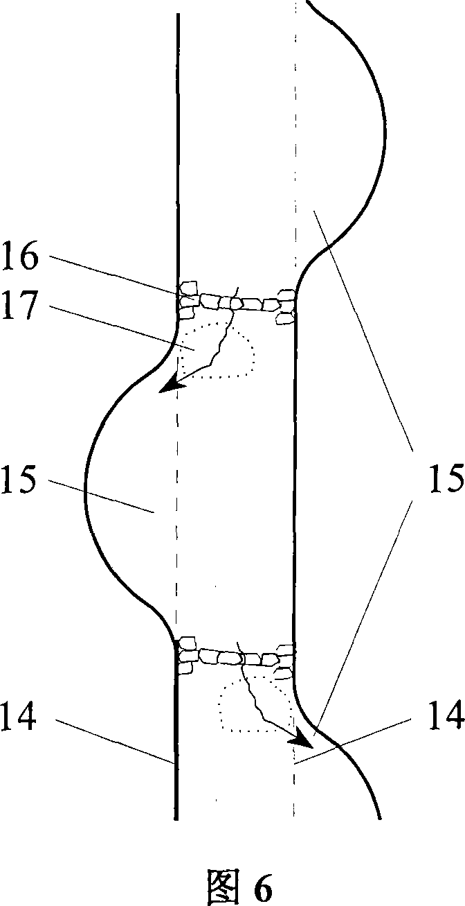 Method for shaping ecological decontaminating type combination stream channel wet land system
