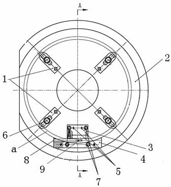 Auxiliary positioning clamp for machining tangential hole of circular ...