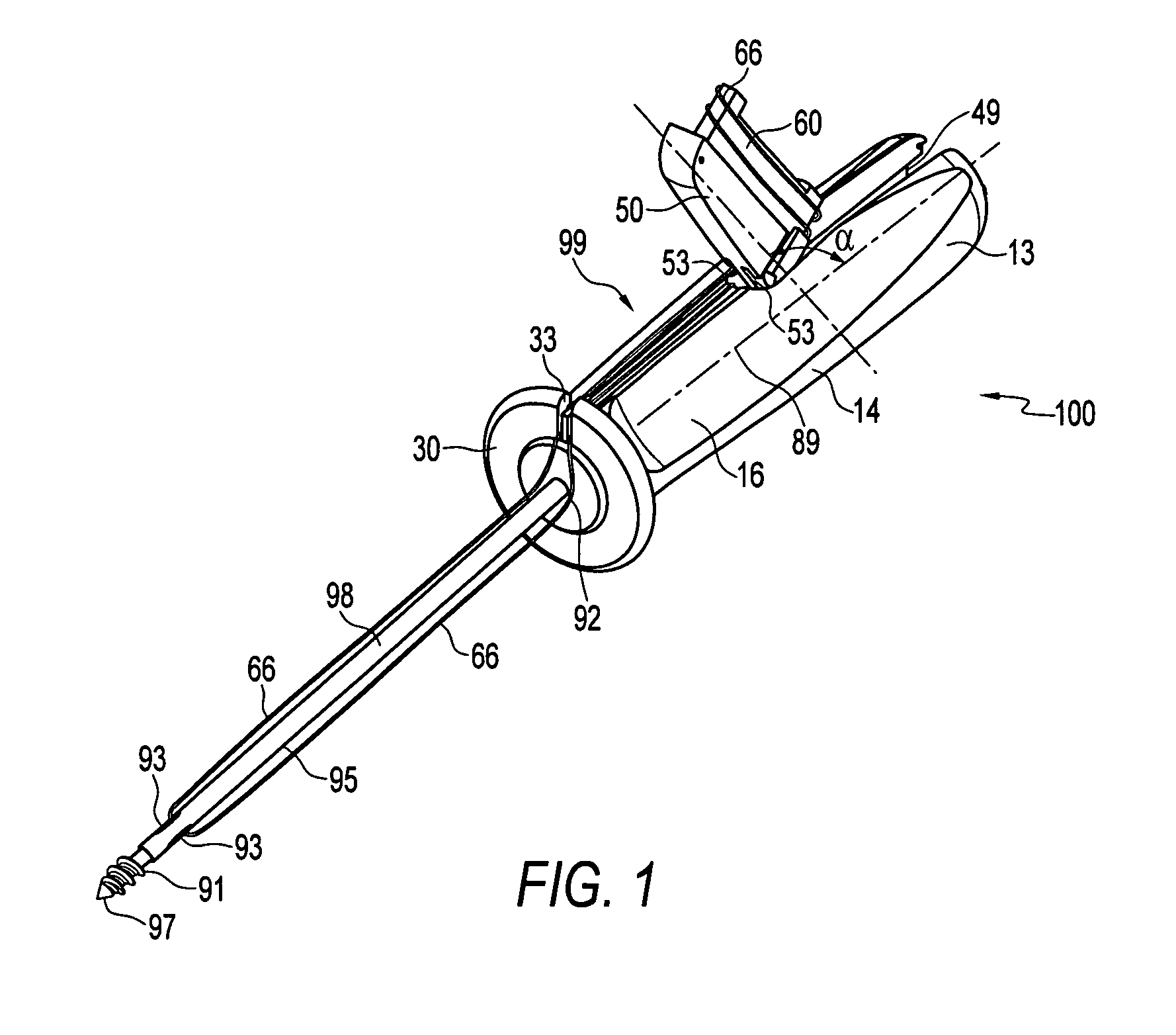 Instrument handle for storing suture and needles