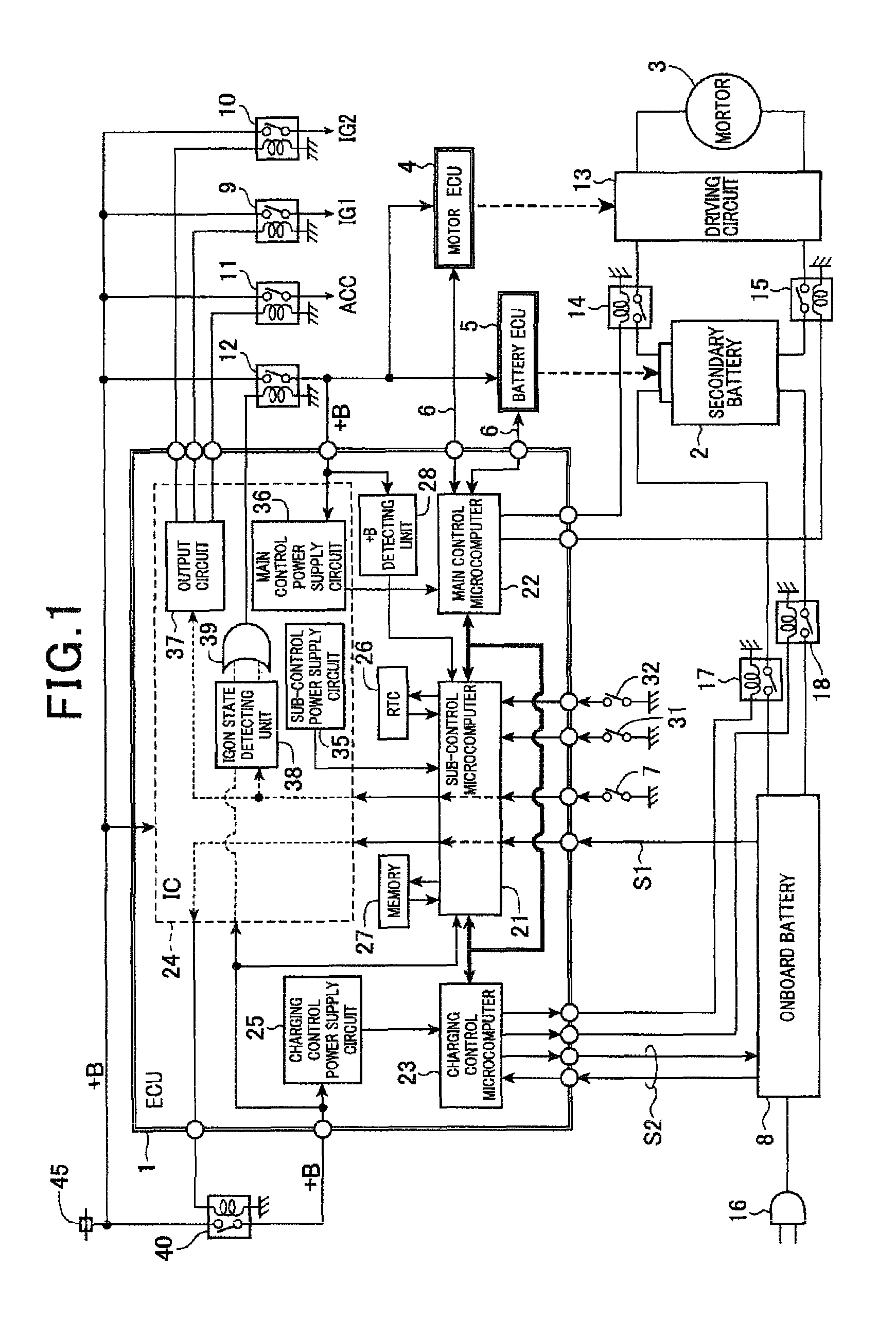 Onboard charging control apparatus for controlling charge to secondary battery