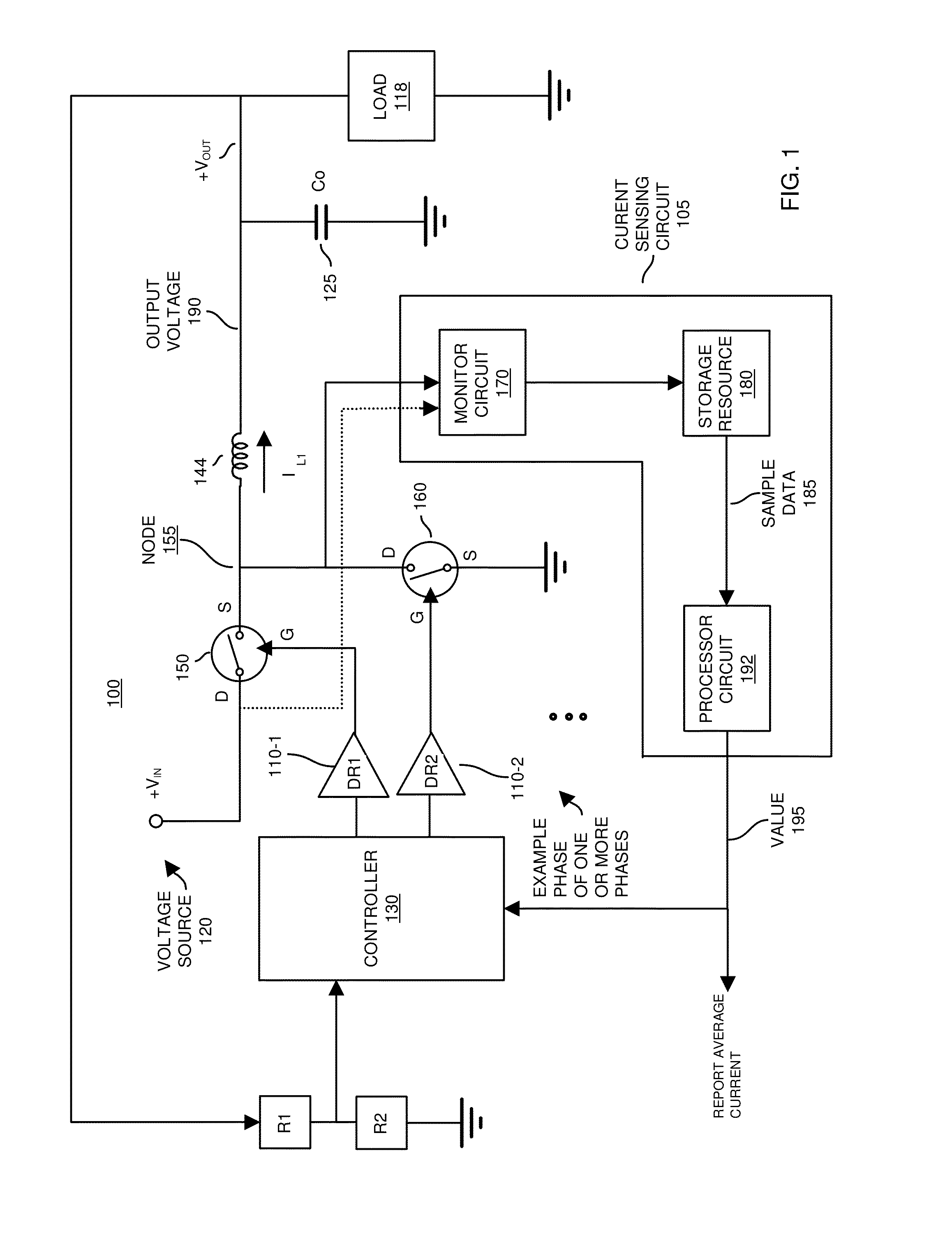 Power supply circuitry and current measurement