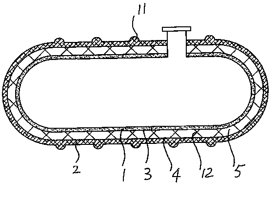 Diesel tail gas treating fluid storage tank and manufacturing method thereof