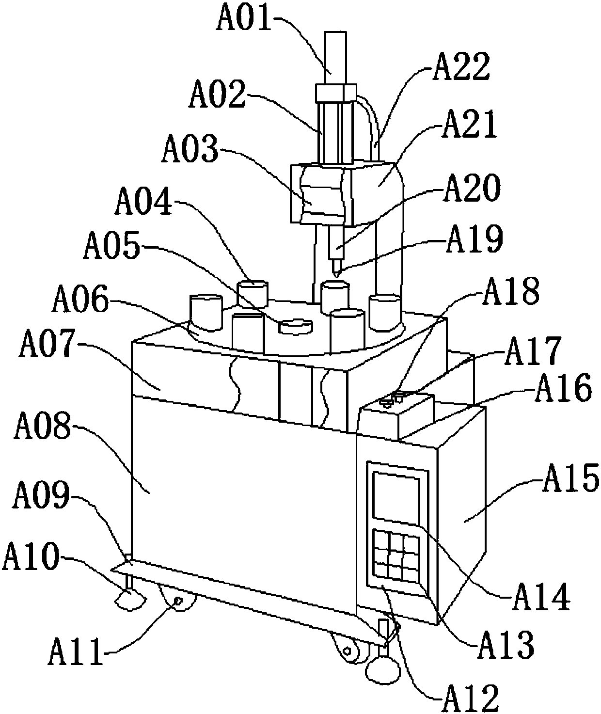 Metal marking machine capable of automatic locating and application method thereof