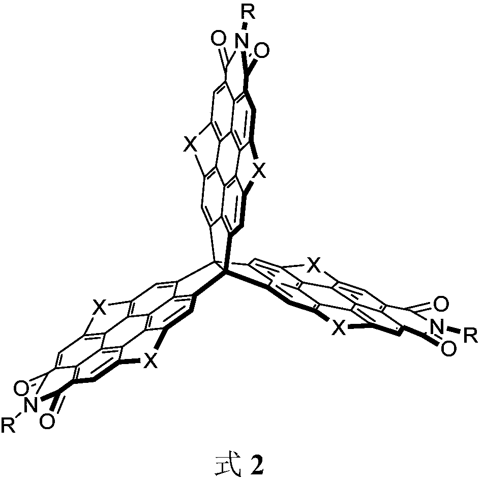 Propellane derivatives based on perylene bisimide C3 symmetry, and synthesis and application thereof