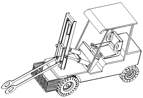 Novel alfalfa bundle transferring forklift