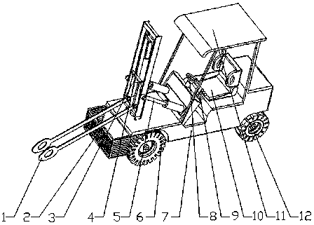 Novel alfalfa bundle transferring forklift