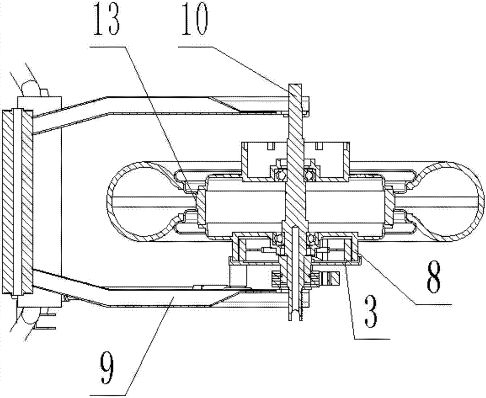 Intermittent clutch for double-support structure of electric vehicle