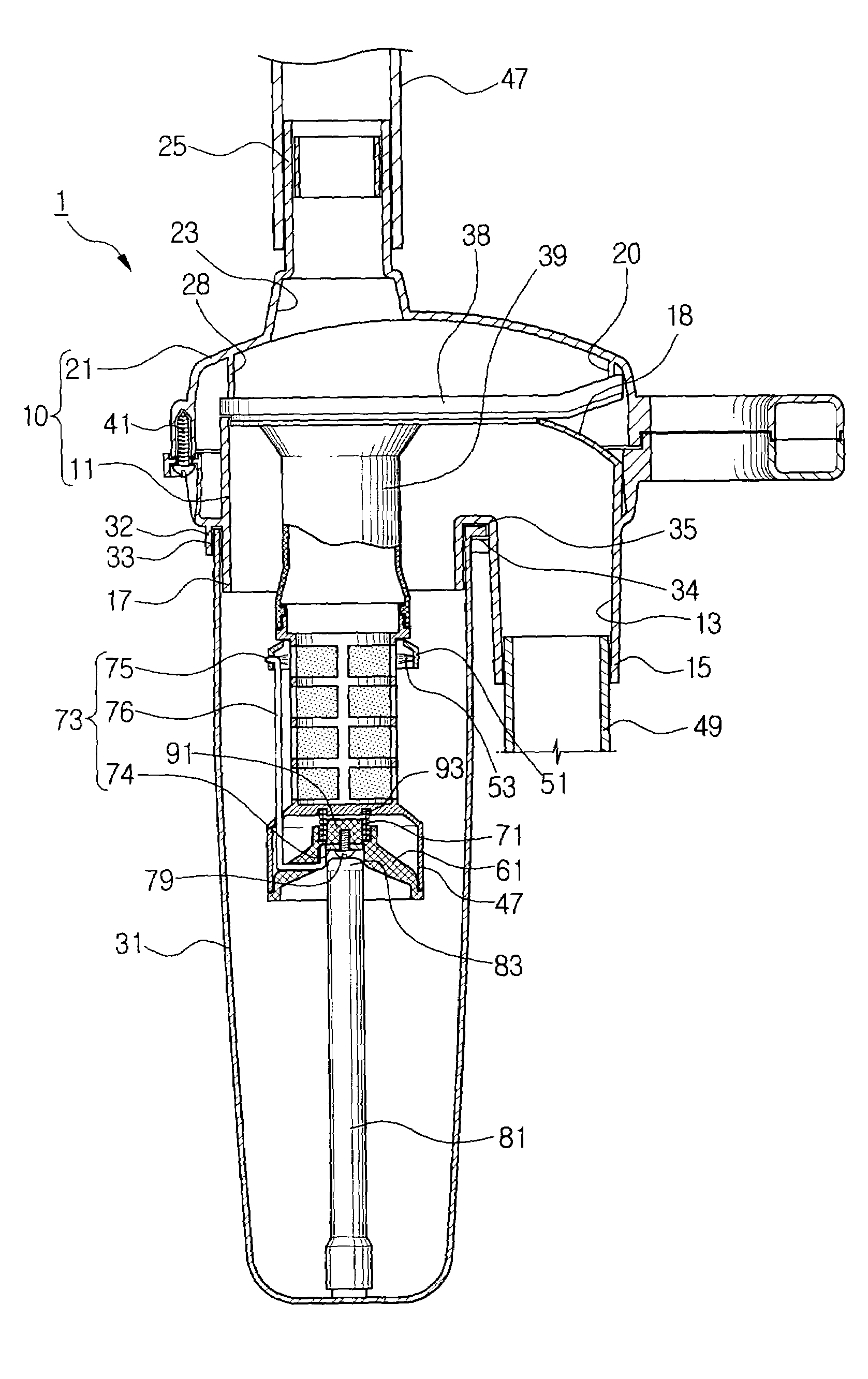 Filter cleaning device of cyclone vacuum cleaner