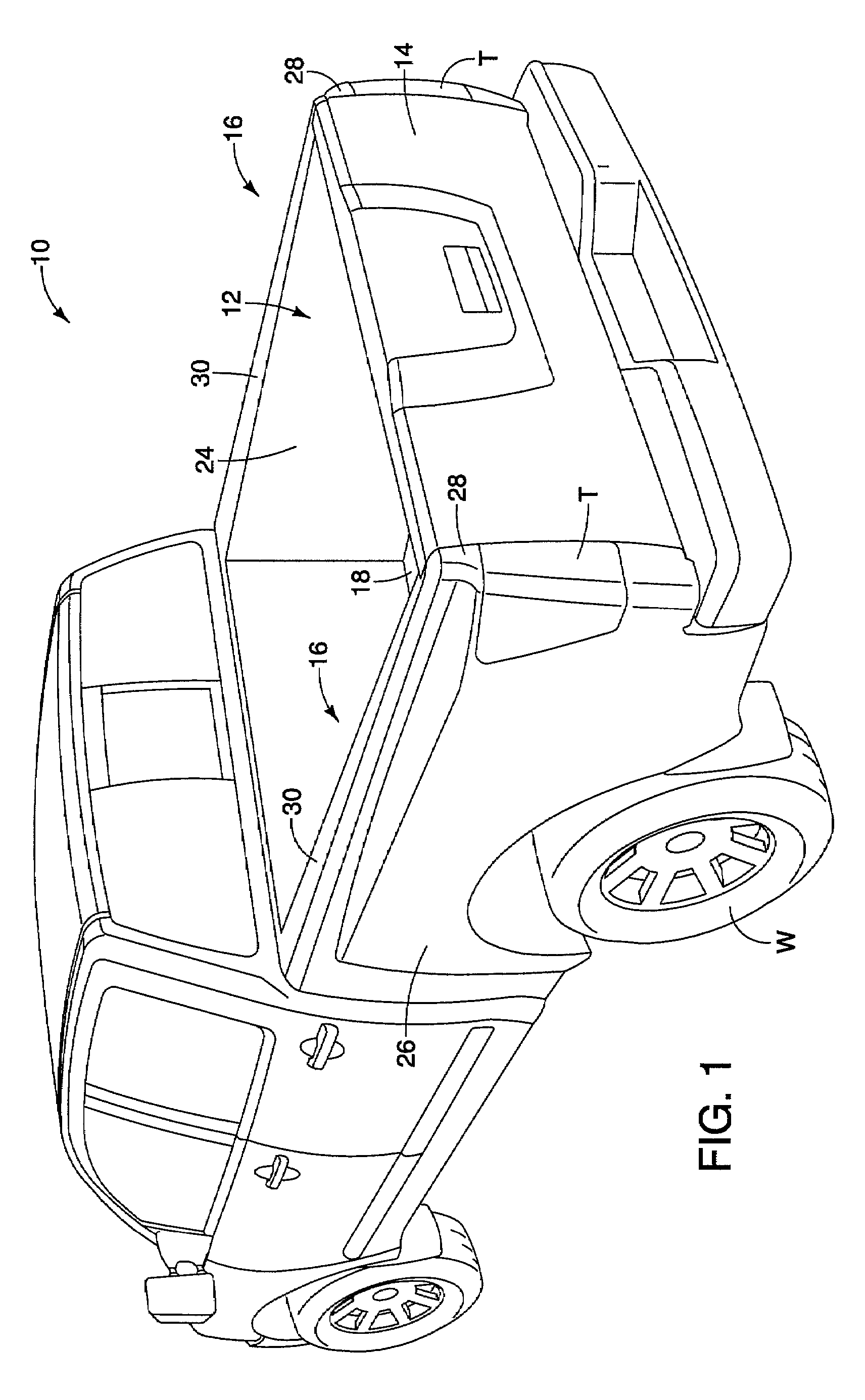 Vehicle cargo sidewall structure