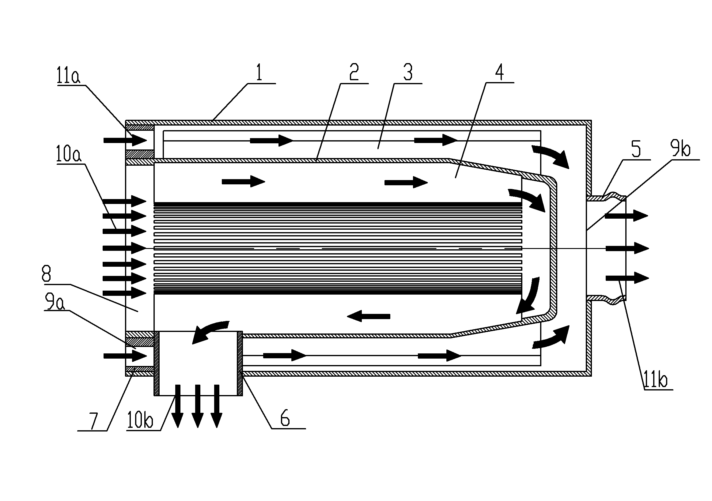 A finned dissimilar metal heat exchanger for oil and gas heaters