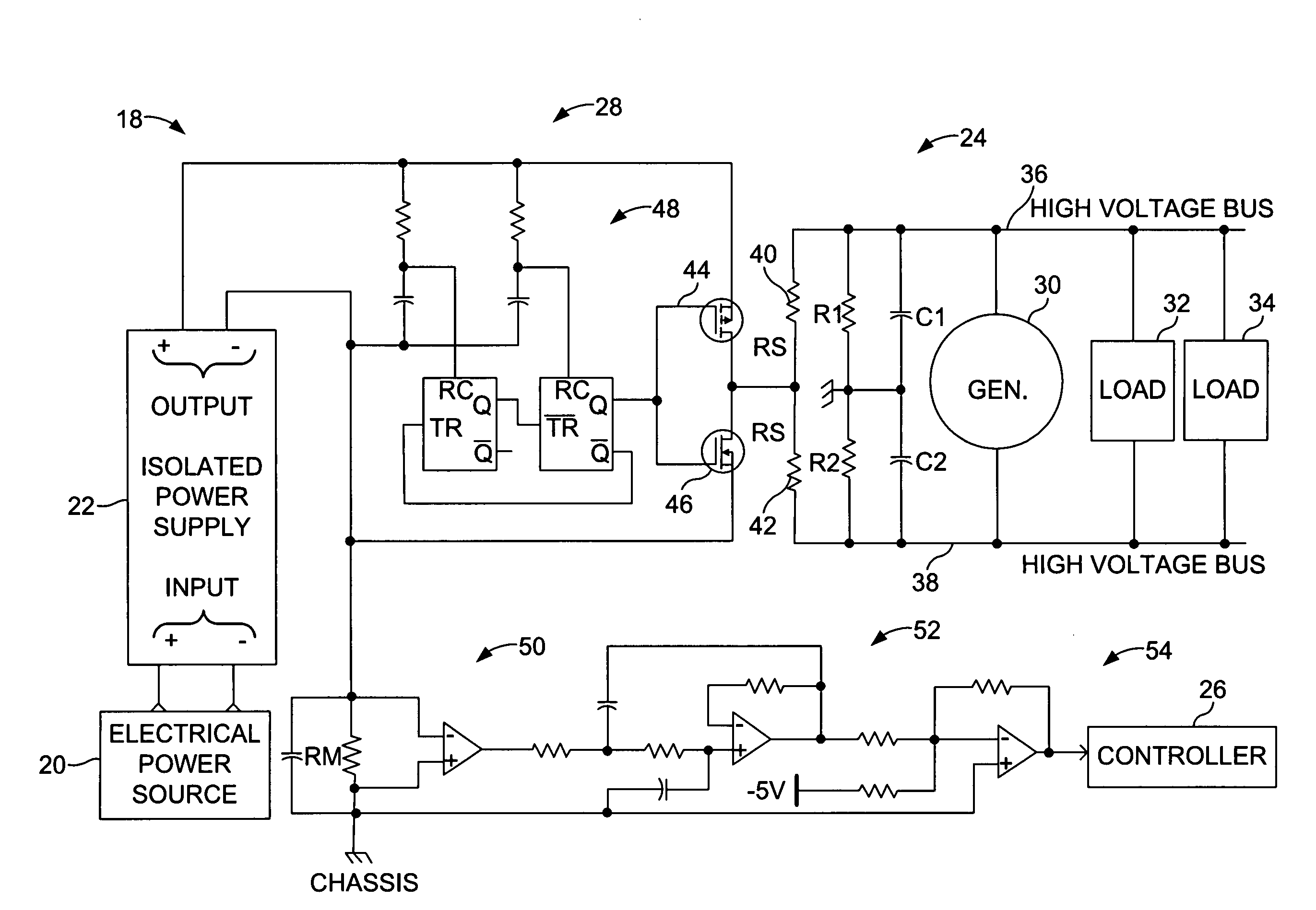 Apparatus and method of determining insulation resistance in an ungrounded mobile vehicle electrical bus system