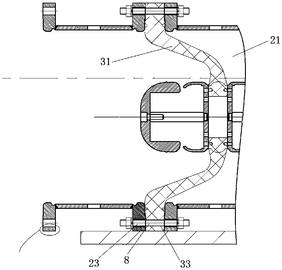 Basin-type insulator fitting assembly for tests