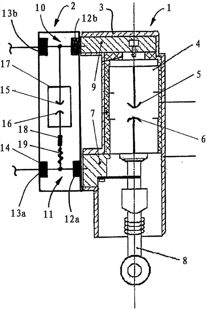 A pole part of a medium voltage circuit breaker arrangement comprising a triggered gap unit