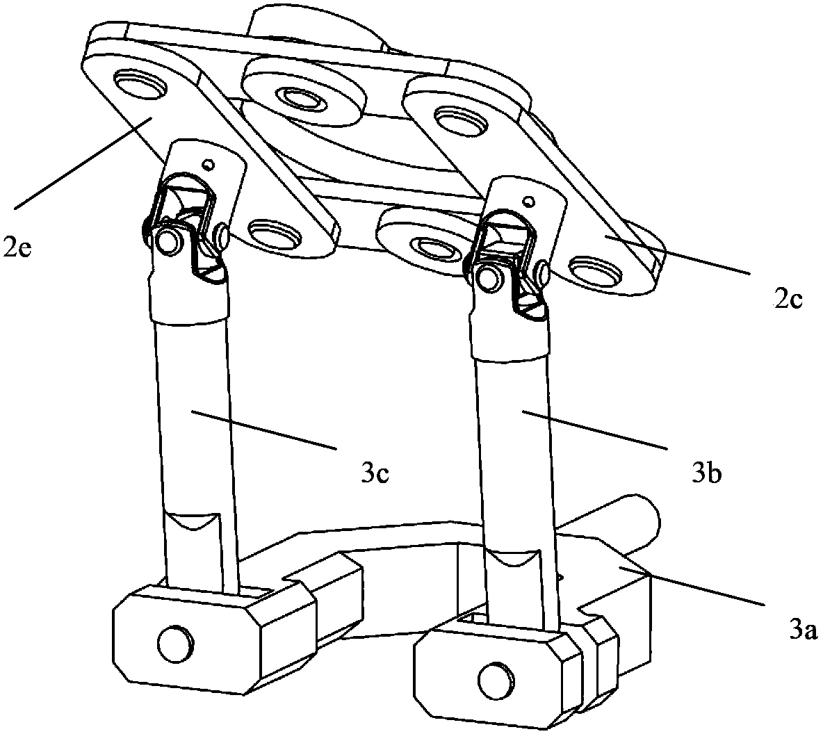 Spatial three-dimensional rotation parallel mechanism