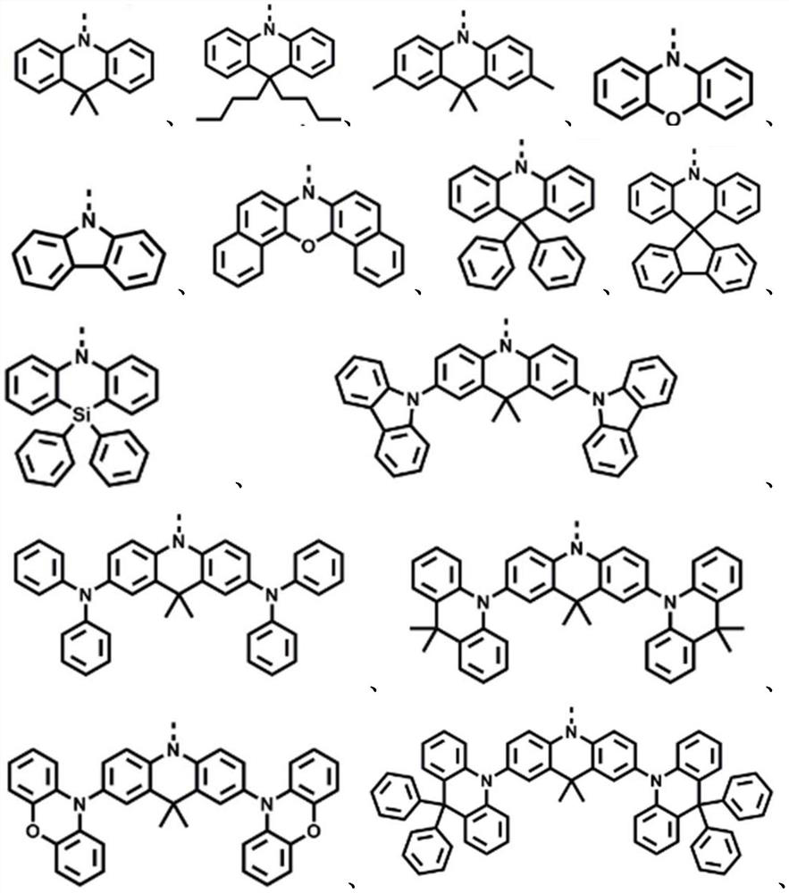 Green light thermally activated delayed fluorescent material and its preparation method, organic electroluminescent device