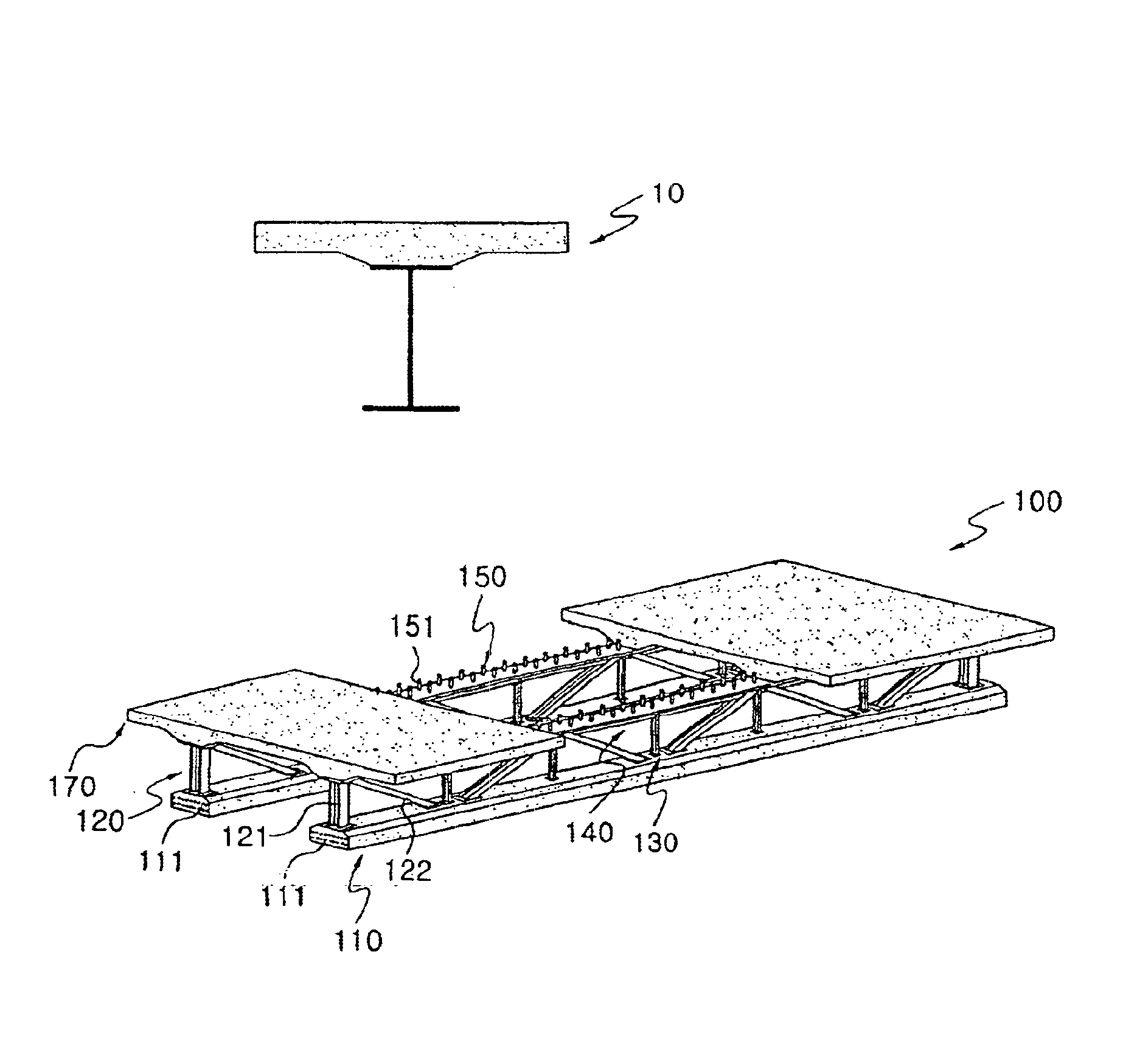 Prestressed composite truss girder and construction method of the same