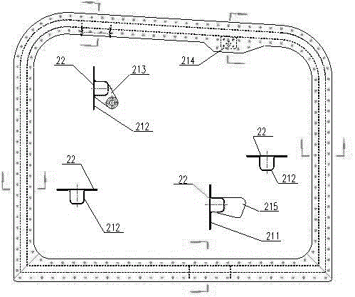 Glass compartment door structure of agriculture and forestry plane
