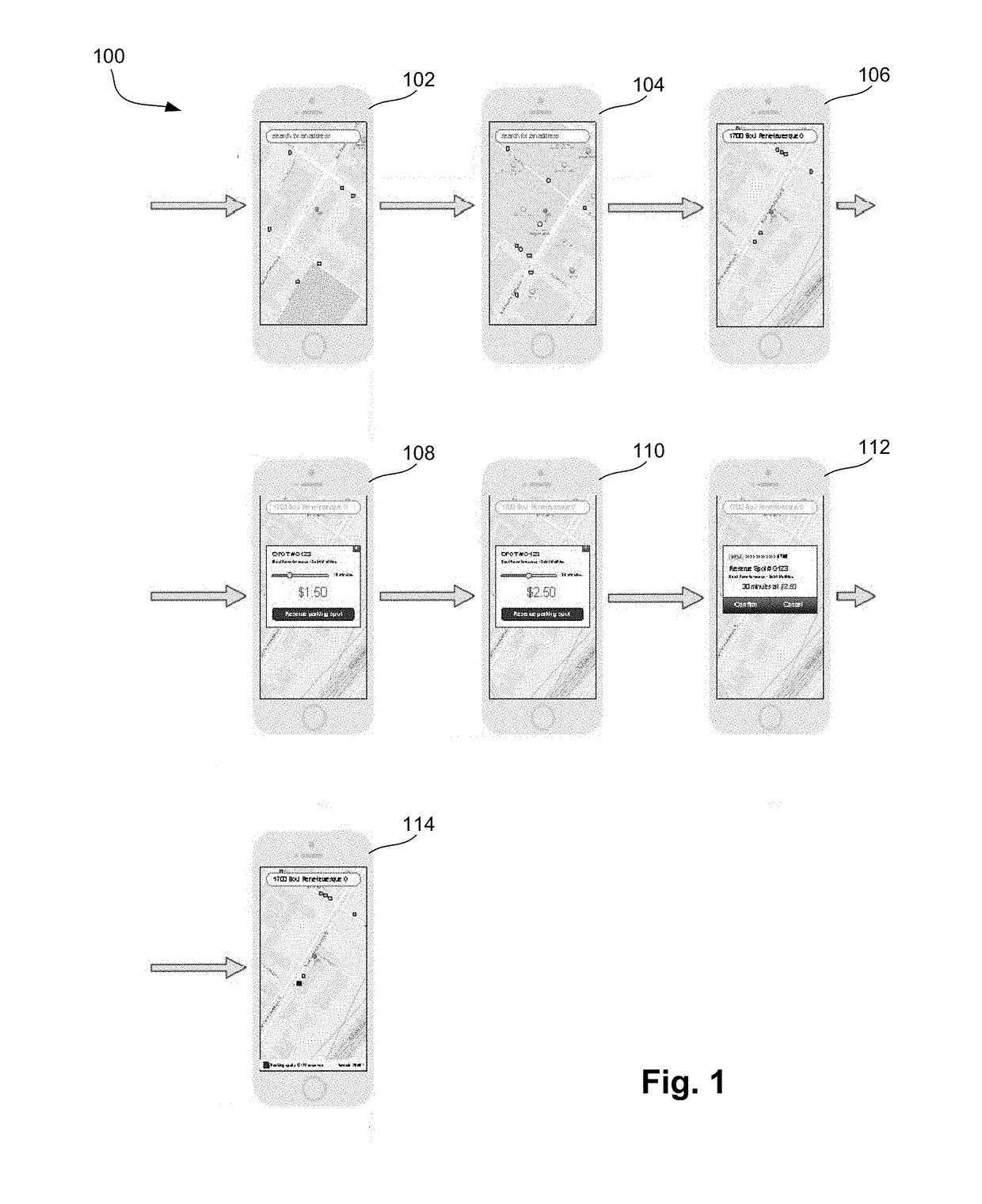 Electronic parking infrastructure without detectors or sensors