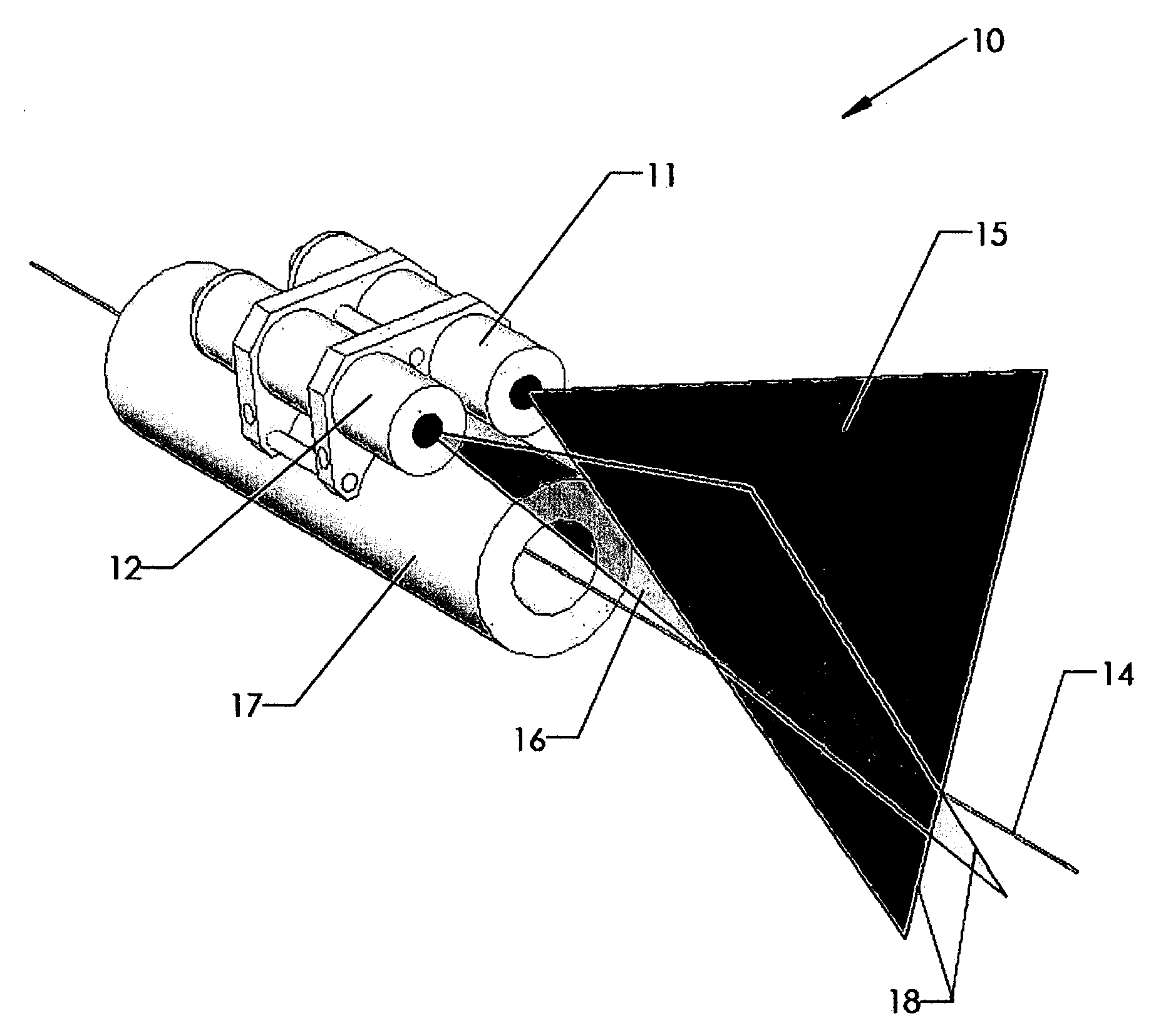 Method of projecting zero-convergence aiming beam on a target and zero-convergence laser aiming system