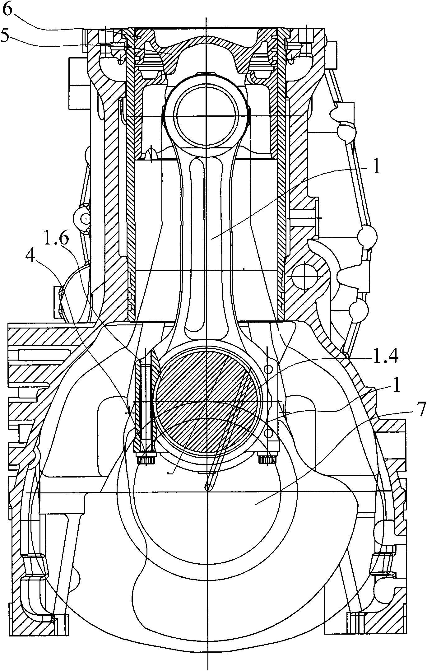 Connecting rod structure for engines