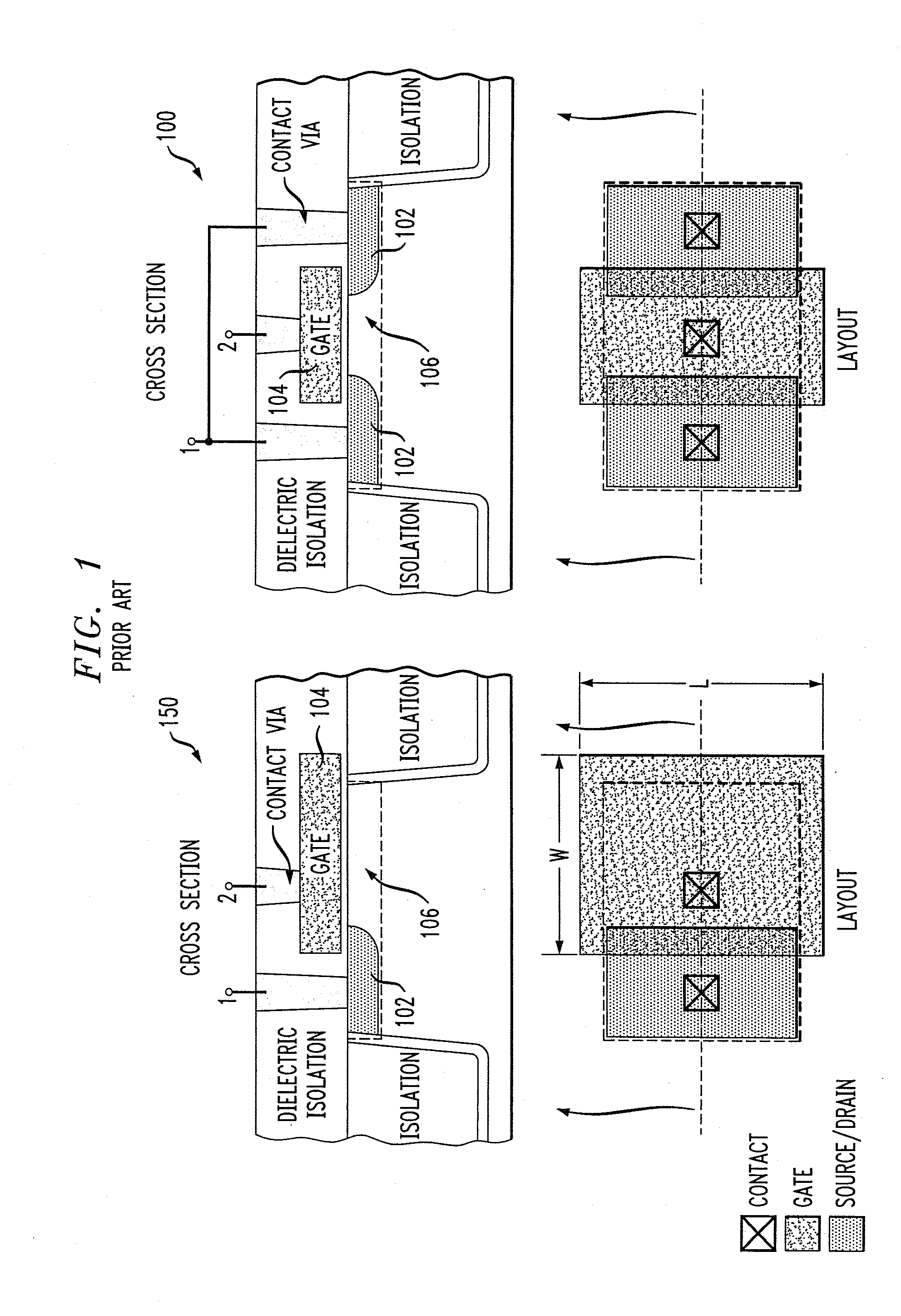Area-Efficient Gated Diode Structure and Method of Forming Same
