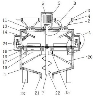 Grinding device with cleaning mechanism for brown fused alumina abrasive material machining and grinding method