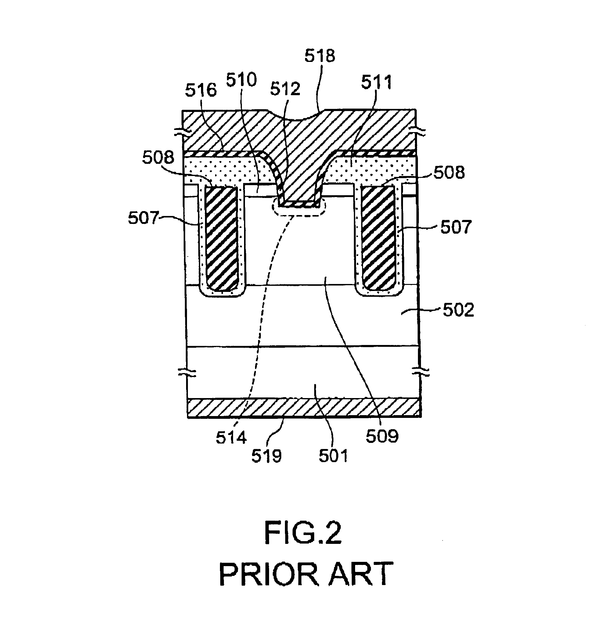Vertical MOSFET reduced in cell size and method of producing the same