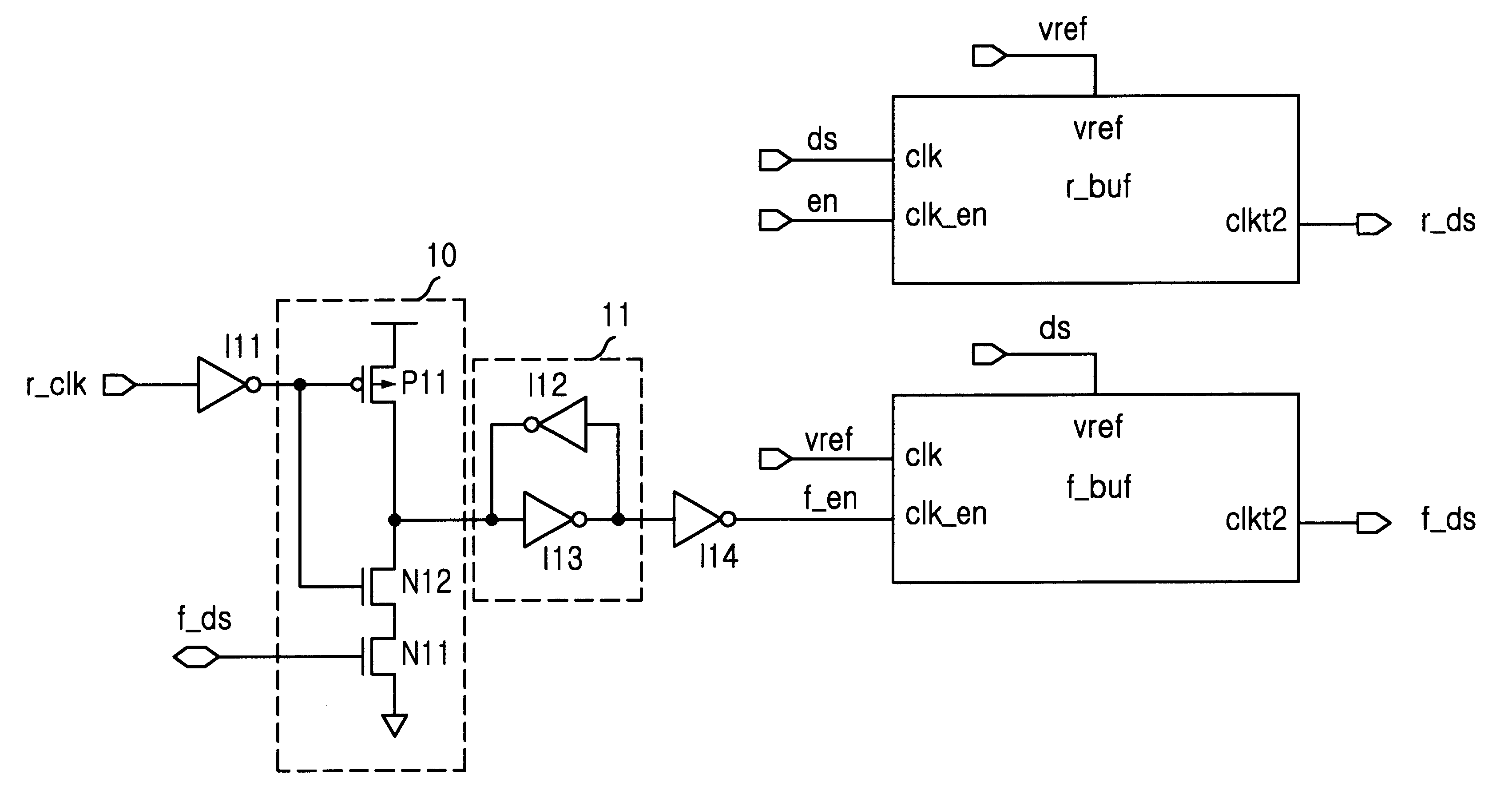 Data strobe buffer in SDRAM