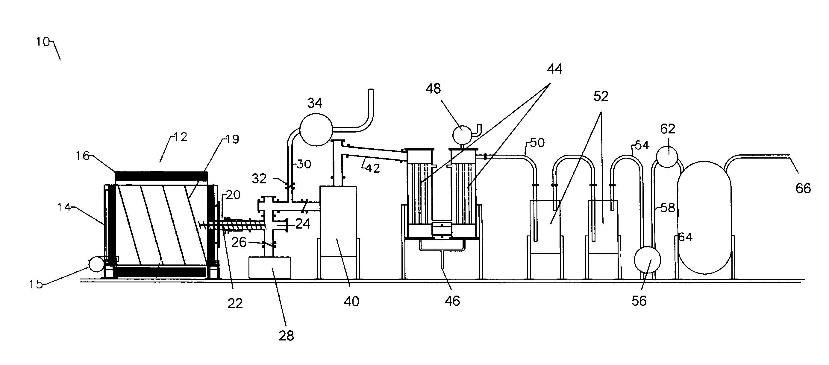 Hybrid system and process for converting whole tires and other solid carbon materials into reclaimable and reusable components