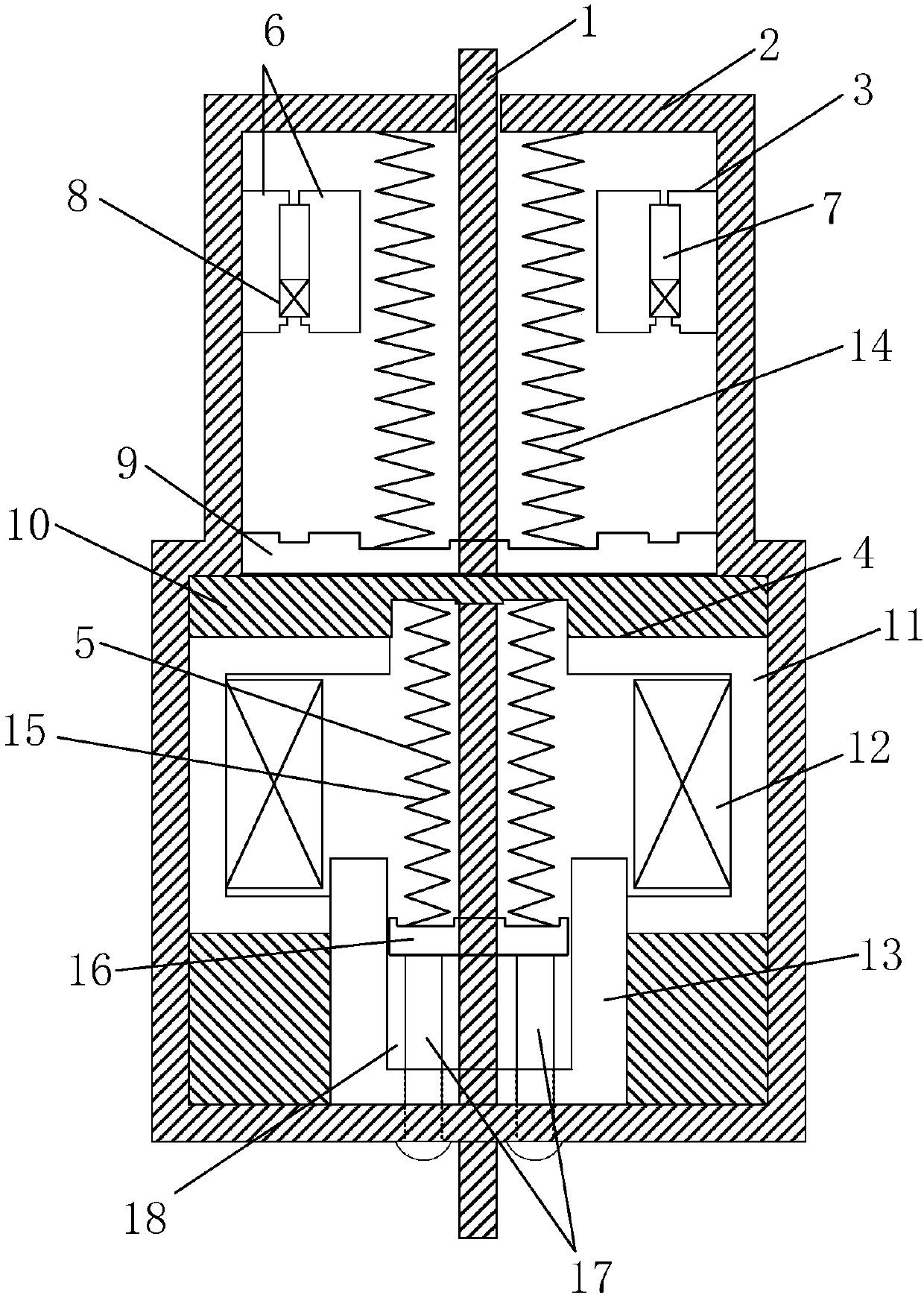 A monostable permanent magnet mechanism for high voltage circuit breaker with combined opening spring