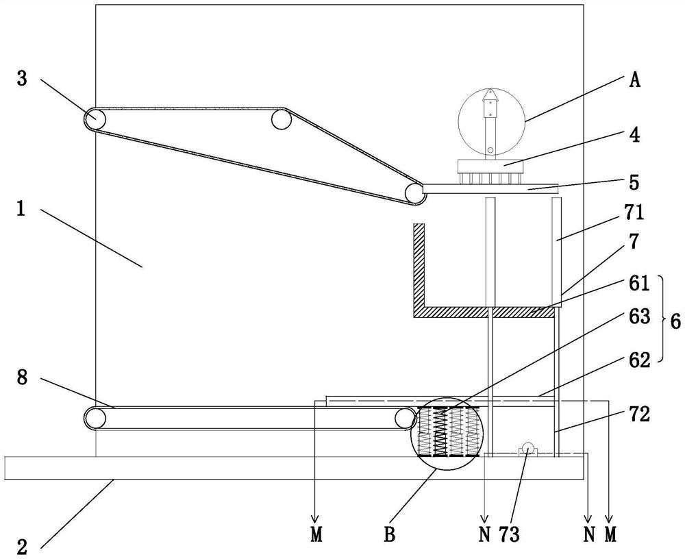 Automatic palletizing machine and palletizing method after cutting corrugated cardboard