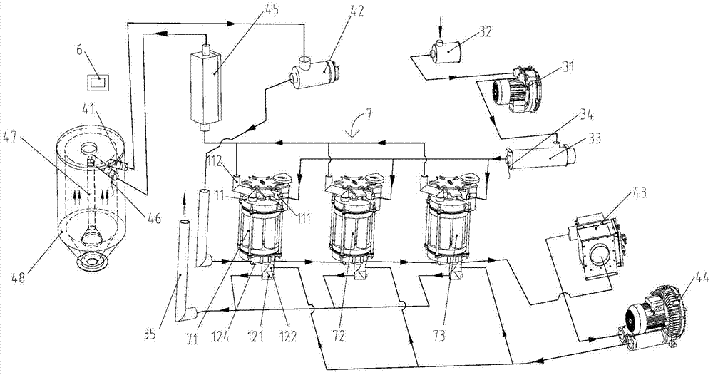 Multi-group multi-barrel molecular sieve runner alternate intermittent cycle dehumidification dryer