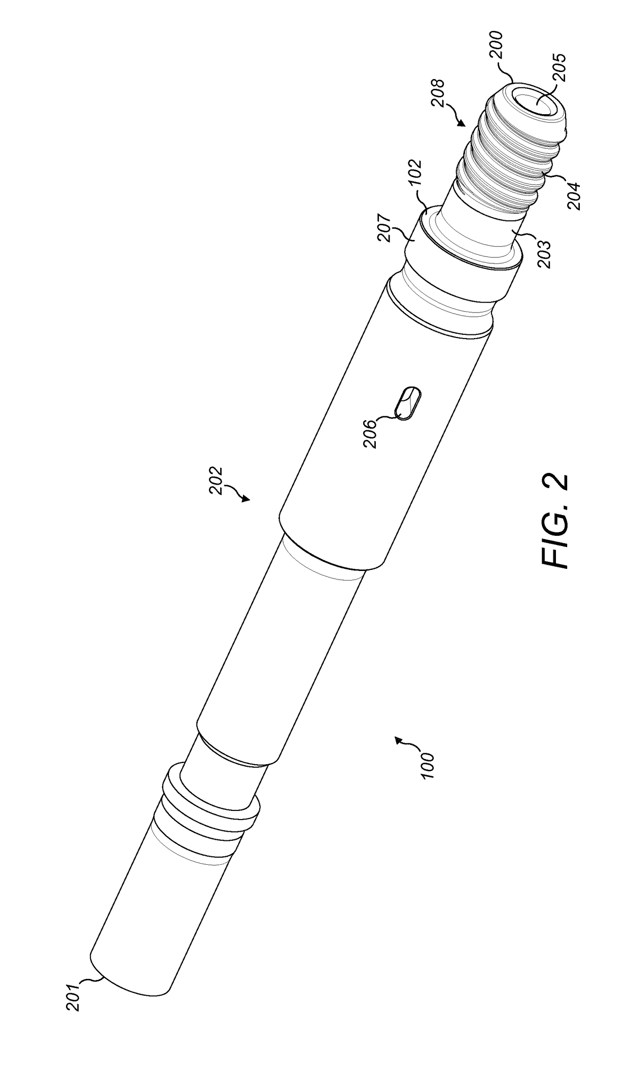 Drill rod or adaptor with strengthened spigot coupling