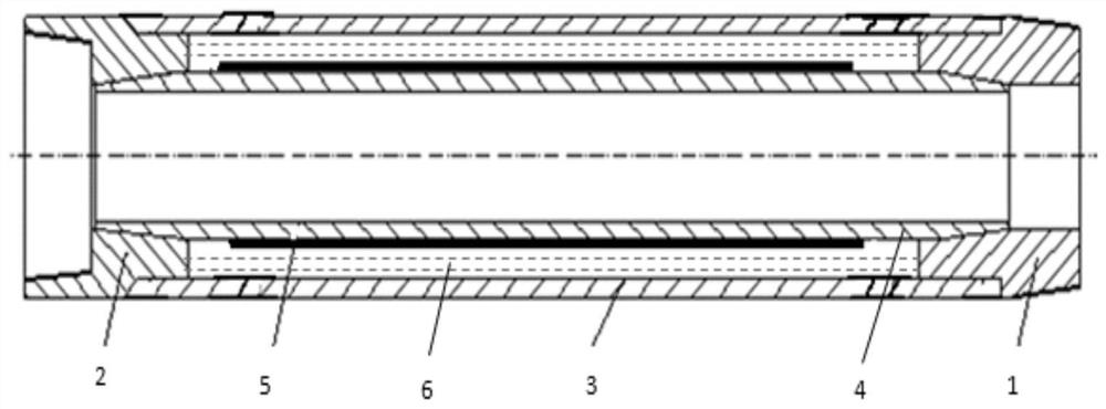A double-layer composite casing with mismatched strength
