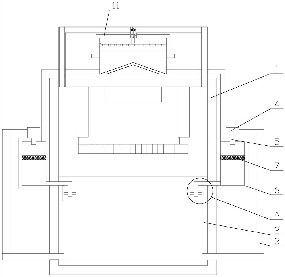 Quenching furnace with impurity removal function