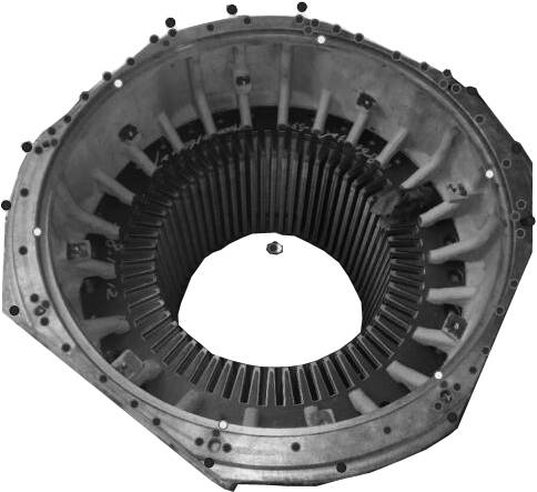Gluing equipment of motor stator of urban rail and standard traction motor and a gluing method thereof