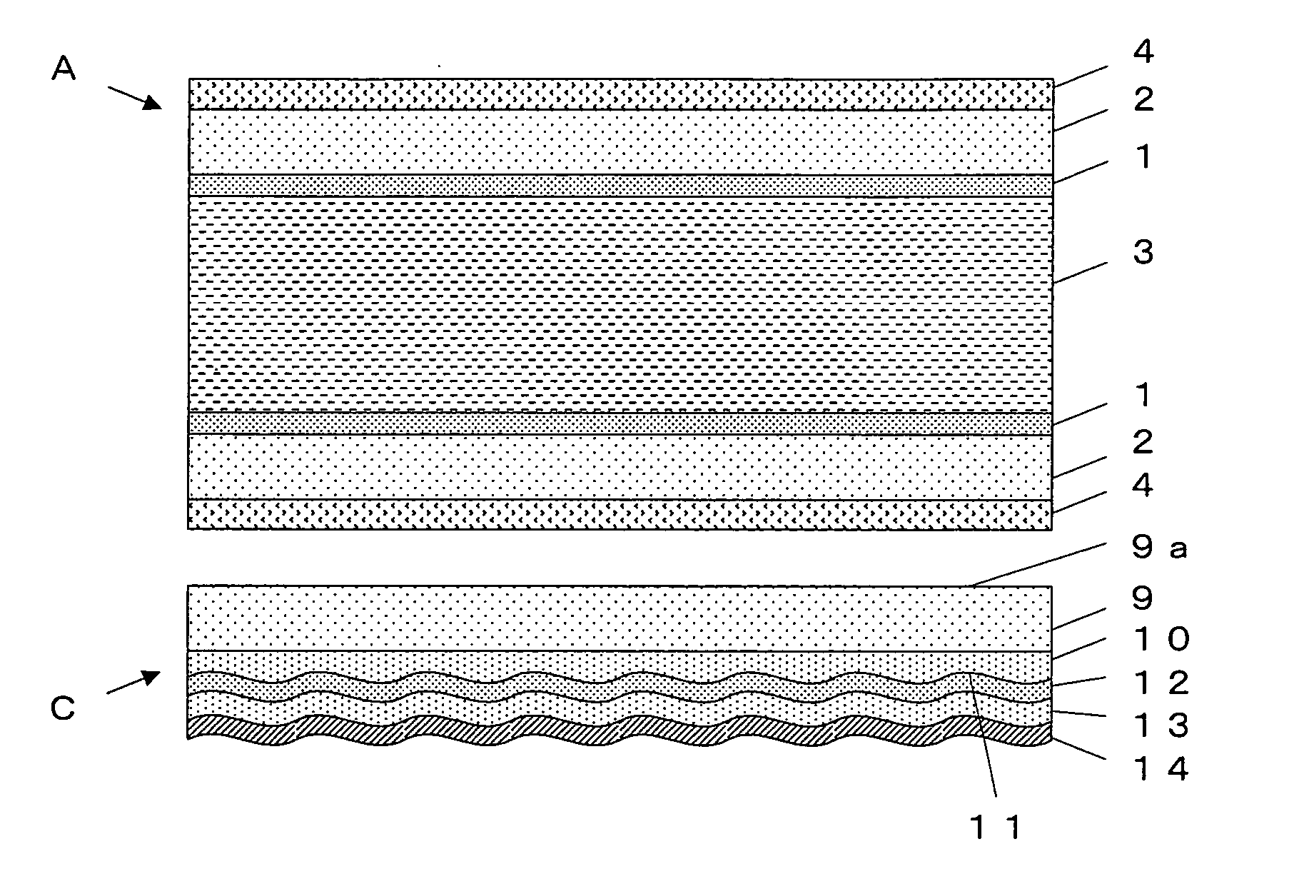 El device, process for manufacturing the same, and liquid crystal display employing el device