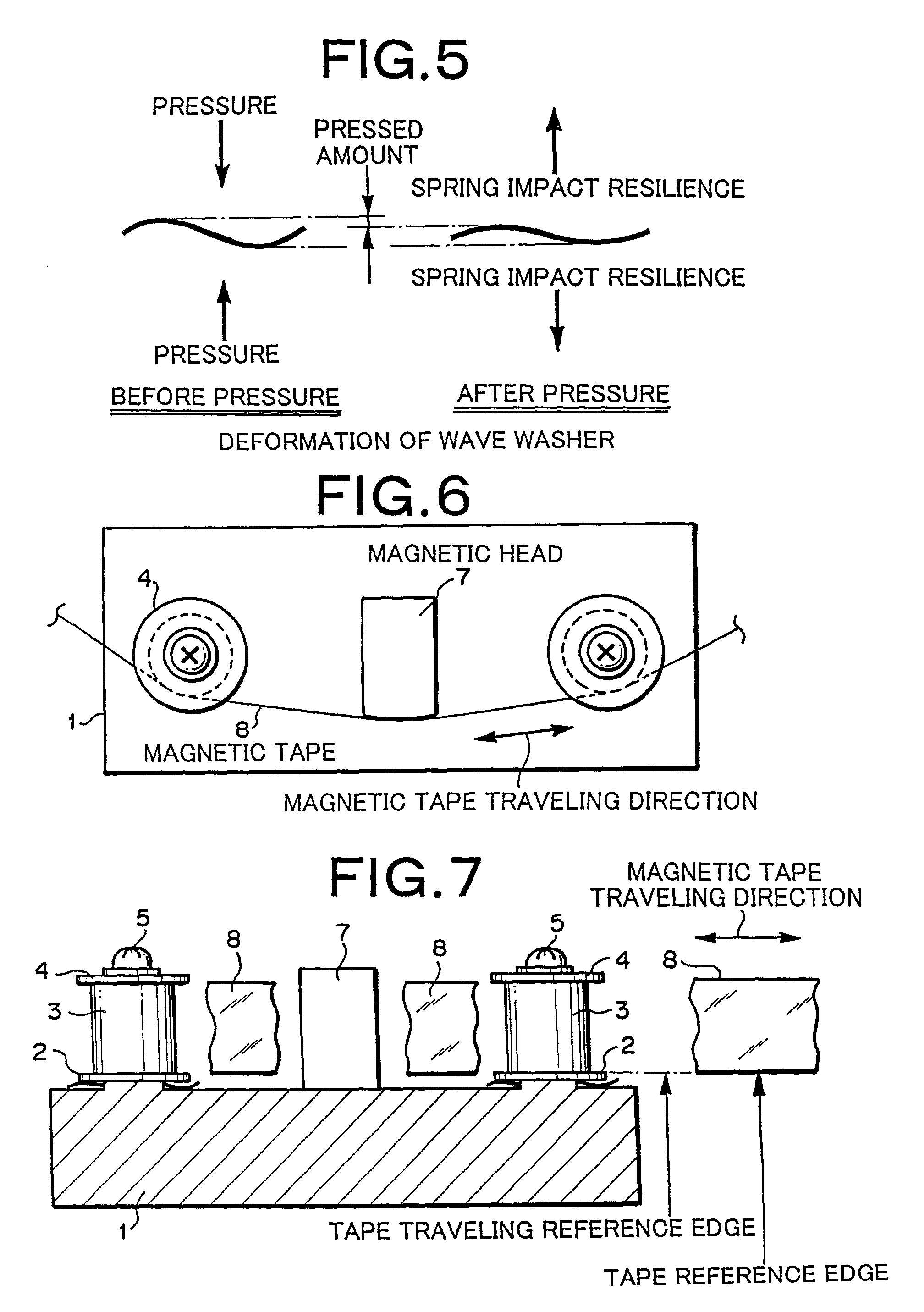 Mechanism for restricting lateral position of tape traveling in longitudinal direction