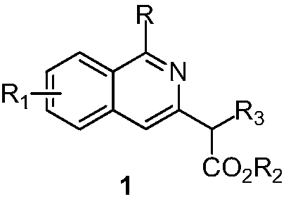 2-(3-isoquinolinyl)-ethyl propionate derivative and synthesis method thereof