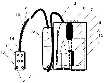 Waist-hung inside-clothes air blowing cooling device for high temperature operation