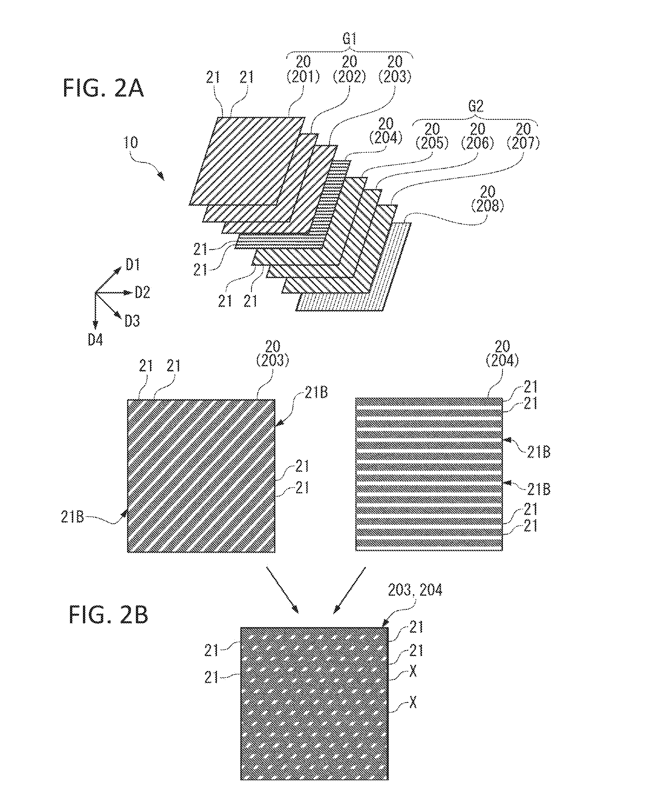 Fiber substrate stacking method, manufacturing method of roll of fiber substrate group, fiber substrate group, and aircraft