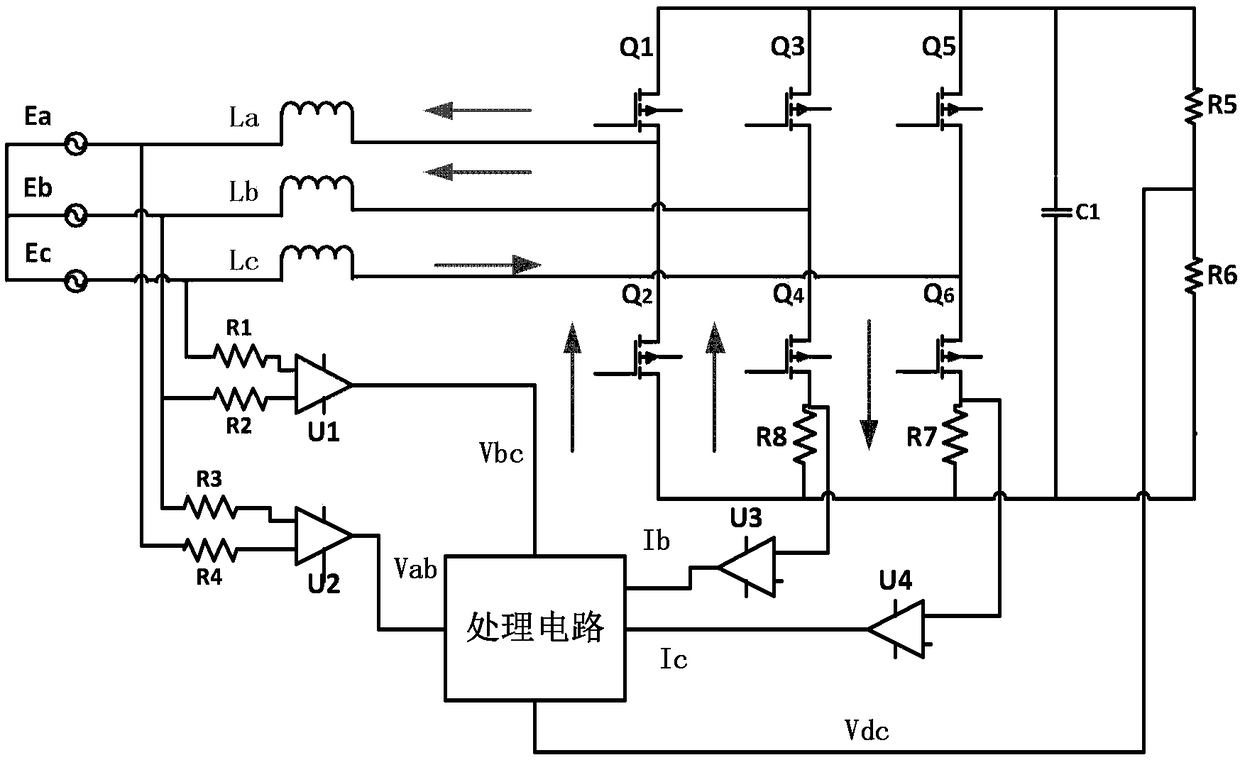 Three-phase APFC correction circuit and method and air conditioner