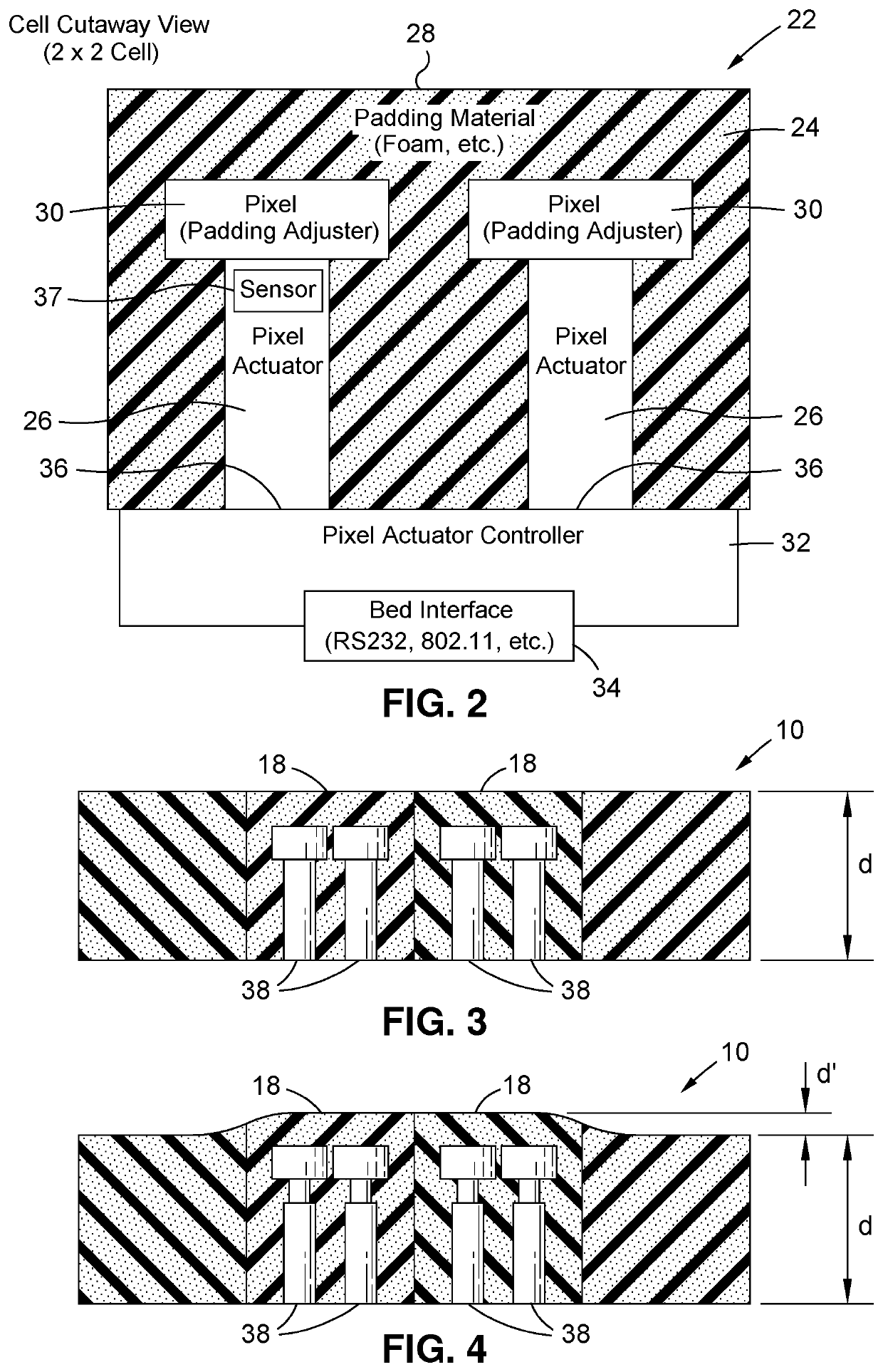 Modular mattress and bedframe system with surface positioning actuators